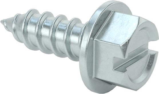 Çinko Kaplı Çelik Flanşlı Altıgen Başlı Vidalar, Sac Metal için, 14 Numaralı Boyut, 3/4" Uzunluk