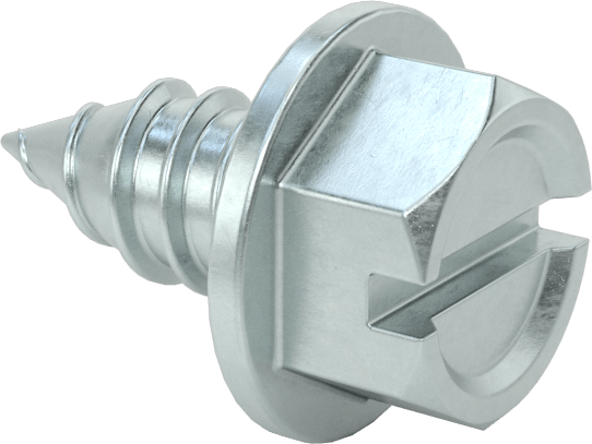 Çinko Kaplı Çelik Flanşlı Altıgen Başlı Vidalar, Sac Metal için, 3/8" Boyut, 3/4" Uzunluk