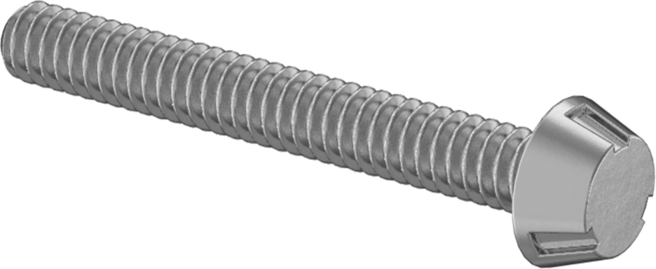 Kurcalamaya Dayanıklı Üç Yivli Yuvarlak Başlı Vidalar, 10-24 Diş Boyutu, 1-1/2" Uzunluk