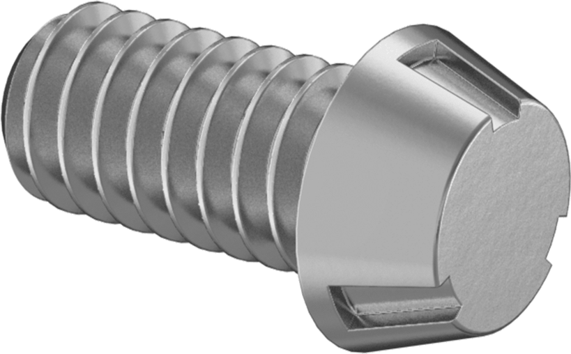Kurcalamaya Dayanıklı Üç Yivli Yuvarlak Başlı Vidalar, 1/4"-20 Diş Boyutu, 1/2" Uzunluk