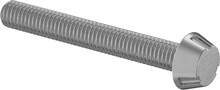 Kurcalamaya Dayanıklı Üç Yivli Yuvarlak Başlı Vidalar, 10-32 Diş Boyutu, 1-1/2" Uzunluk