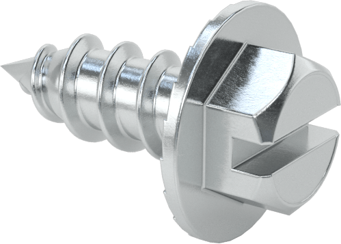 Çinko Kaplı Çelik Tırtıklı Flanşlı Delme Vidaları, Sac Metal için, 10 Numaralı Boyut, 1/2" Uzunluk