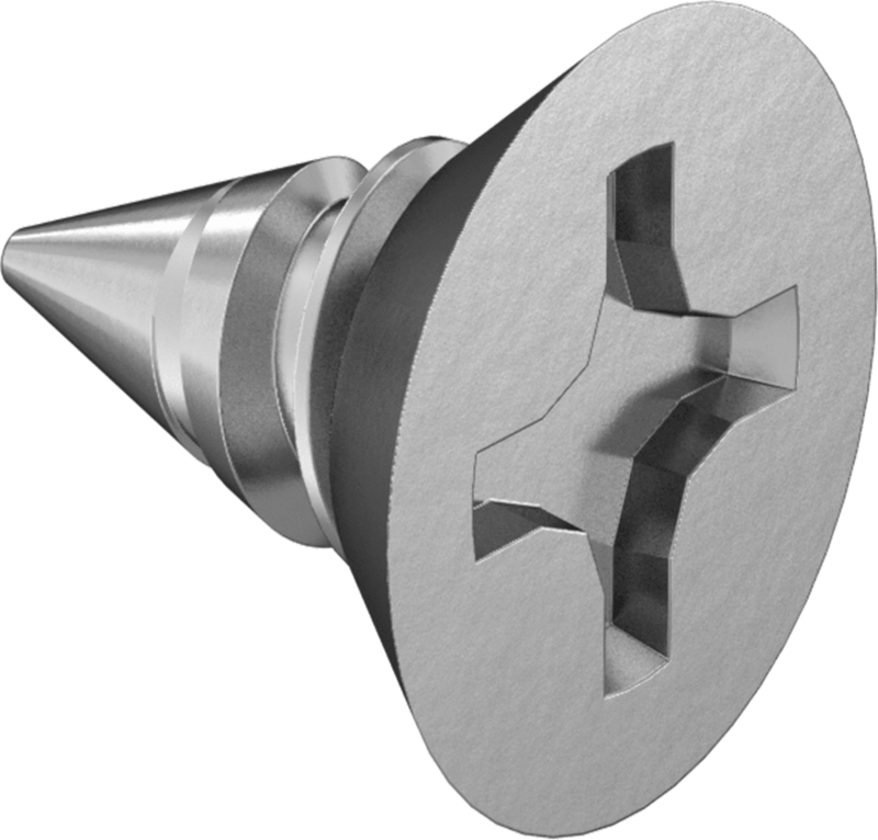 18-8 Paslanmaz Çelik Metal için Phillips Düz Başlı Vidalar, 1 Numaralı Boyut, 1/8" Uzunluk
