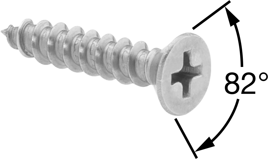 Çinko Kaplı Çelik Phillips Düz Başlı Vidalar, Sac Metal için, Numara 8 Boyut, 1-1/4" Uzunluk