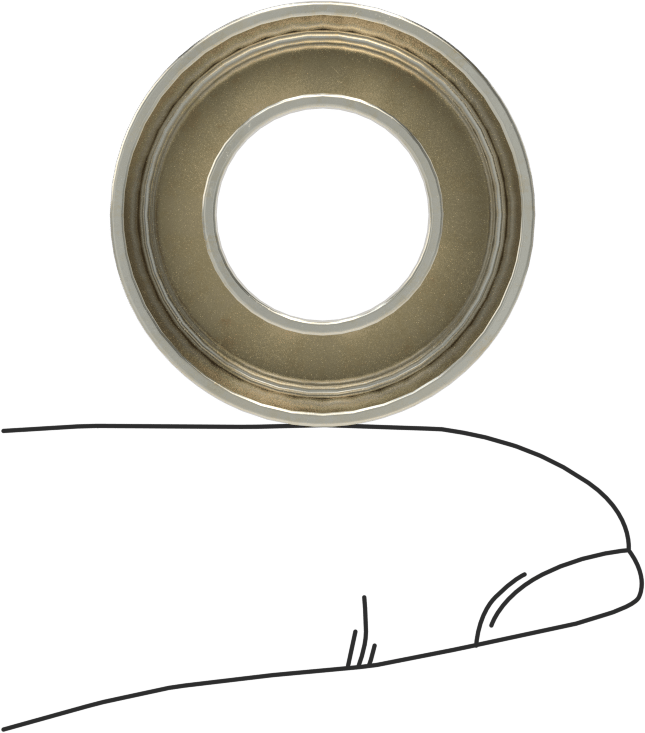 Nikel Kaplama Çelik Son İşlem Pulu, 3/8" Vida Boyutu için, 0.50" ID, 1" OD