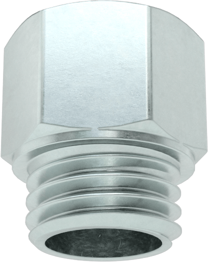 Gres Bağlantı Adaptörü, Düz, M8 x 1,00 mm Erkek x 1/4"-28 UNF Dişi, Çelik