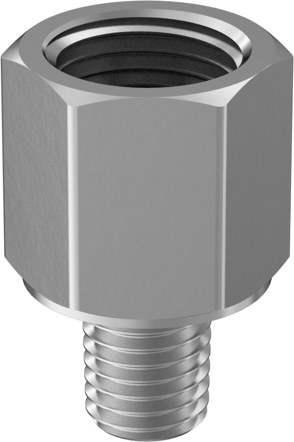 Gres Bağlantı Adaptörü, Düz, 1/4"-28 SAE-LT Erkek x 1/8 NPTF Dişi, 303 Paslanmaz Çelik
