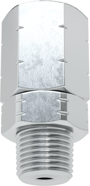 Gres Bağlantı Adaptörü, Aralıklı Döner, 1/8 NPT Dişi x 1/8 NPT Erkek