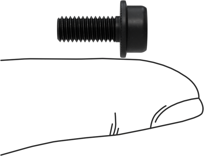 Tırtıklı Flanşlı Soket Başlı Vida, M5 x 0,8 mm Diş, 12 mm Uzunluk