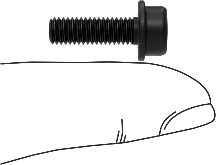 Tırtıklı Flanşlı Soket Başlı Vida, M5 x 0,8 mm Diş, 16 mm Uzunluk