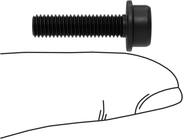 Tırtıklı Flanşlı Soket Başlı Vida, M5 x 0,8 mm Diş, 20 mm Uzunluk