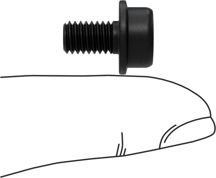 Tırtıklı Flanşlı Soket Başlı Vida, M6 x 1 mm Diş, 10 mm Uzunluk