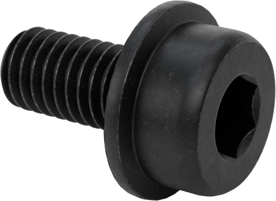 Tırtıklı Flanşlı Soket Başlı Vida, M6 x 1 mm Diş, 12 mm Uzunluk