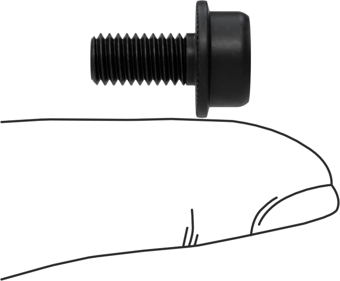 Tırtıklı Flanşlı Soket Başlı Vida, M6 x 1 mm Diş, 12 mm Uzunluk