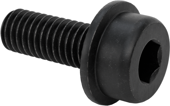 Tırtıklı Flanşlı Soket Başlı Vida, M6 x 1 mm Diş, 16 mm Uzunluk