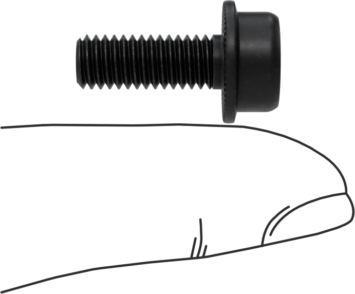 Tırtıklı Flanşlı Soket Başlı Vida, M6 x 1 mm Diş, 16 mm Uzunluk