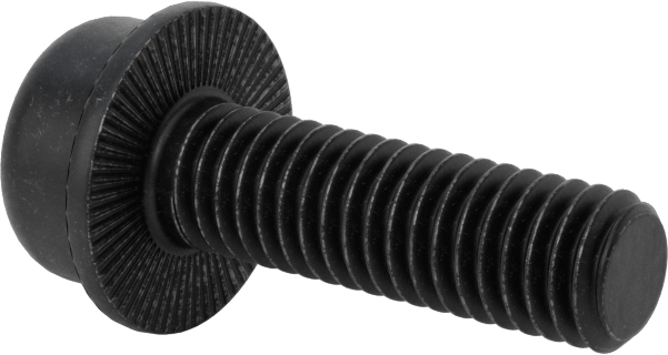 Tırtıklı Flanşlı Soket Başlı Vida, M6 x 1 mm Diş, 20 mm Uzunluk