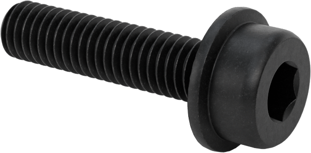 Tırtıklı Flanşlı Soket Başlı Vida, M6 x 1 mm Diş, 25 mm Uzunluk