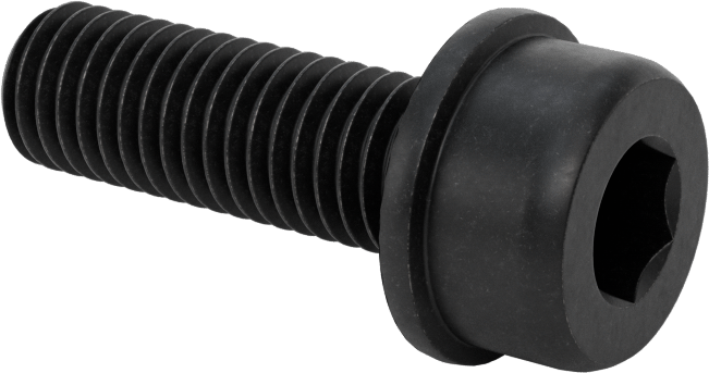 Tırtıklı Flanşlı Soket Başlı Vida, M10 x 1,5 mm Diş, 30 mm Uzunluk