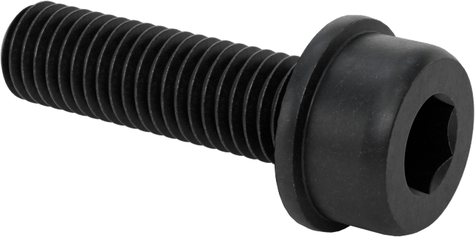 Tırtıklı Flanşlı Soket Başlı Vida, M10 x 1,5 mm Diş, 35 mm Uzunluk
