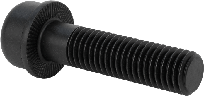 Tırtıklı Flanşlı Soket Başlı Vida, M10 x 1,5 mm Diş, 40 mm Uzunluk