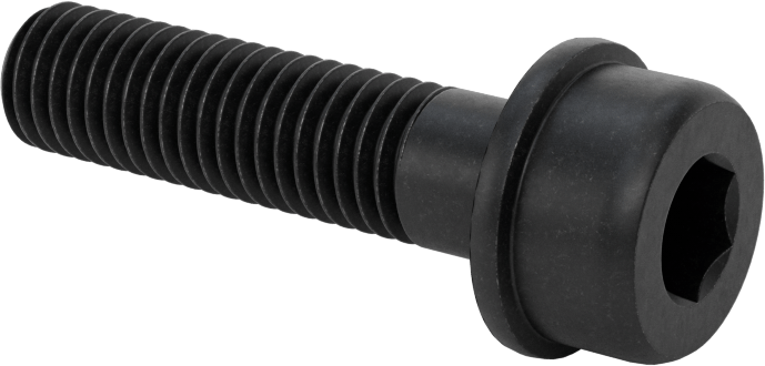 Tırtıklı Flanşlı Soket Başlı Vida, M10 x 1,5 mm Diş, 40 mm Uzunluk