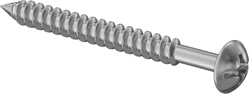 Kombine Yivli/Phillips Yuvarlak Başlı Vidalar, Sac Metal için, Çelik, 14 Numaralı Boyut, 2-1/2" Uzunluk