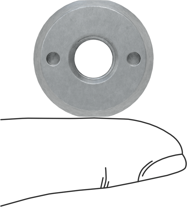 Delikli Anahtar Tahrikli Sabotaj Korumalı Somun, M10 x 1,5 mm Diş Boyutu