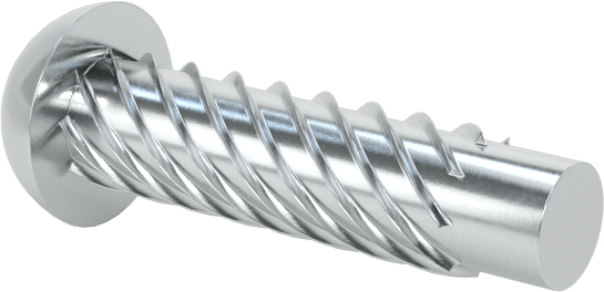 Çinko Kaplı Çelik Vida Çivileri, Metal için, Plastik ve Kontrplak, 2 Numaralı, 3/8" Uzunluk