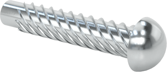 Çinko Kaplı Çelik Vida Çivileri, Metal için, Plastik ve Kontrplak, 2 Numaralı, 1/2" Uzunluk