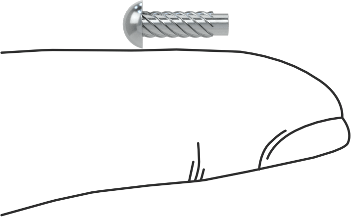 Çinko Kaplı Çelik Vida Çivileri, Metal için, Plastik ve Kontrplak, 4 Boyut, 3/8" Uzunluk
