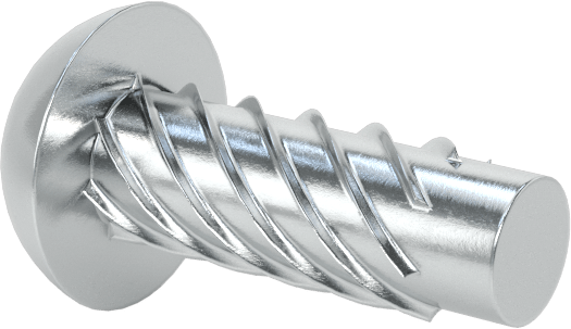 Çinko Kaplı Çelik Vida Çivileri, Metal için, Plastik ve Kontrplak, Boyut 6, 3/8" Uzunluk