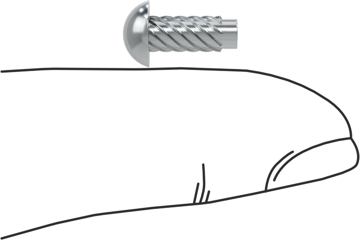 Çinko Kaplı Çelik Vida Çivileri, Metal için, Plastik ve Kontrplak, Boyut 7, 3/8" Uzunluk
