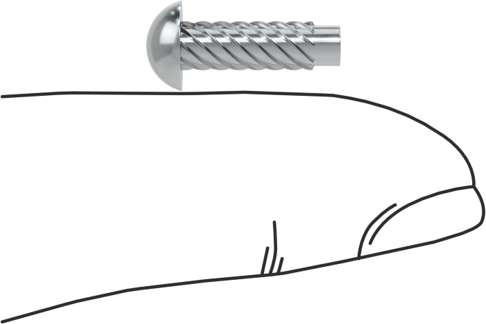 Çinko Kaplı Çelik Vida Çivileri, Metal için, Plastik ve Kontrplak, Boyut 7, 1/2" Uzunluk