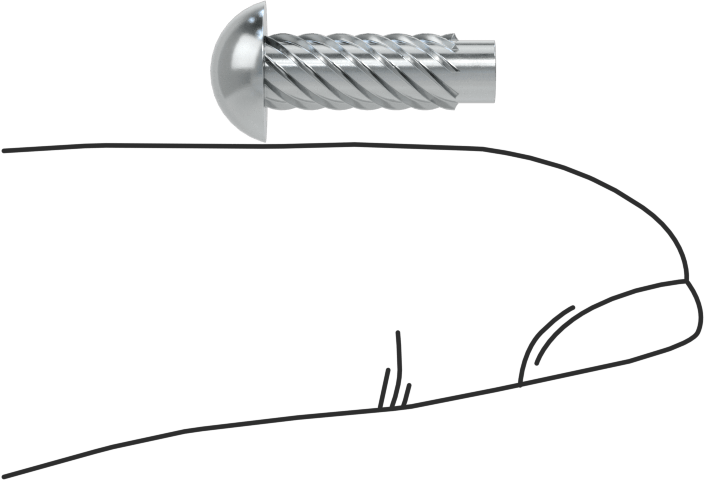 Çinko Kaplı Çelik Vida Çivileri, Metal için, Plastik ve Kontrplak, Boyut 8, 1/2" Uzunluk