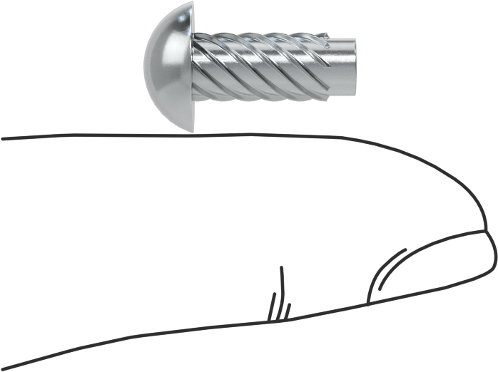 Çinko Kaplı Çelik Vida Çivileri, Metal için, Plastik ve Kontrplak, 12 Boyut, 1/2" Uzunluk