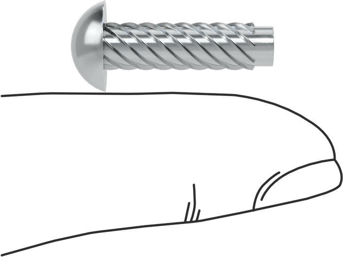 Çinko Kaplı Çelik Vida Çivileri, Metal için, Plastik ve Kontrplak, 12 Boyut, 3/4" Uzunluk