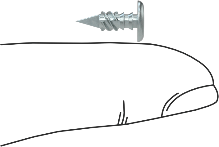 Sac Metal için Vida Çivileri, 7/16" Uzunluk, 10 Gauge