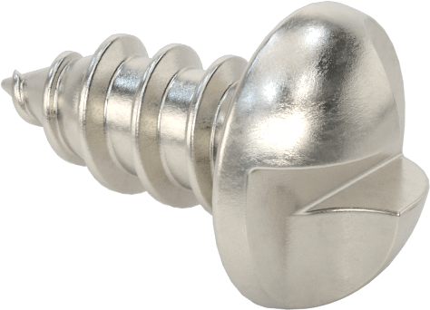 18-8 Paslanmaz Çelik Sac Metal için Tek Yönlü Vidalar, Yuvarlak Baş, Numara 8 Boyut, 3/8" Uzunluk