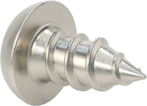 18-8 Paslanmaz Çelik Sac Metal için Tek Yönlü Vidalar, Yuvarlak Başlı, 14 Numaralı Boyut, 1/2" Uzunluk