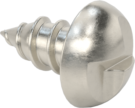 18-8 Paslanmaz Çelik Sac Metal için Tek Yönlü Vidalar, Yuvarlak Başlı, 14 Numaralı Boyut, 1/2" Uzunluk