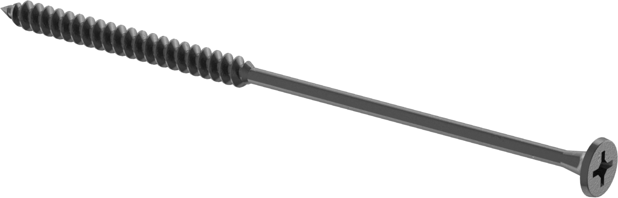 Metal Çerçeve için Alçıpan Vidası, Siyah Fosfatlı Çelik, 10 Numaralı Boyut, 4-1/2" Uzunluk