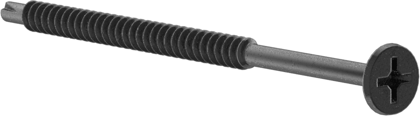 Metal Çerçeve için Alçıpan Vida Delme, Siyah Fosfatlı Çelik, Numara 8 Boyut, 3" Uzunluk