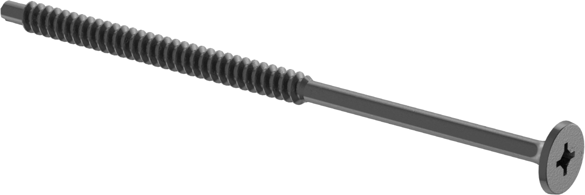 Metal Çerçeve için Alçıpan Vida Delme, Siyah Fosfatlı Çelik, Numara 8 Boyut, 3-1/2" Uzunluk