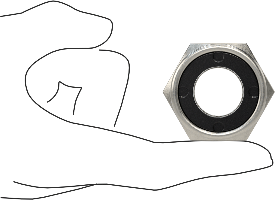 18-8 Paslanmaz Çelik Ağır Profilli Naylon Ekli Kilit Somunu, 1"-8 Diş Boyutu