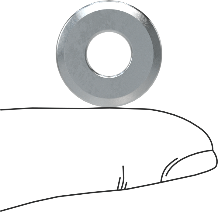 Çinko Kaplı Çelik USS Pul, 1/4" Vida Boyutu için, 0.312" ID, 0.750" OD