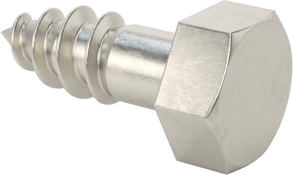 316 Paslanmaz Çelik Altıgen Başlı Ahşap Vida, 3/8" Boyut, 1" Uzunluk