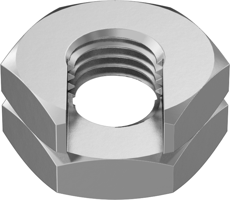 Kaymalı Bükümlü Kapaklı Bölünmüş Somun, Çinko Kaplı Çelik, M16 x 2 mm Diş Boyutu