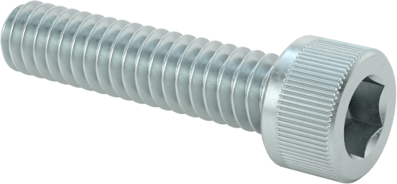 Çinko Kaplamalı Alaşımlı Çelik Soket Başlı Vida, 2-56 Diş Boyutu, 3/8" Uzunluk