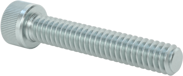 Çinko Kaplamalı Alaşımlı Çelik Soket Başlı Vida, 2-56 Diş Boyutu, 1/2" Uzunluk